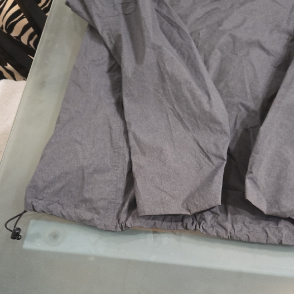 Men's Charcoal Hooded Raincoat - Picture 12 of 14